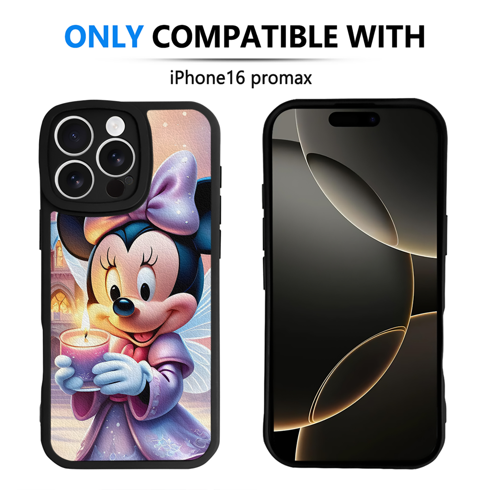 （画像用） ミッキーマウス Mickey Mouse 【iPhone 16シリーズ対応】シリコンスマホケース（レザー調） 材質：シリコン